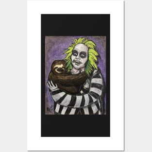 Beetle Juice and his Sloth Friend Posters and Art